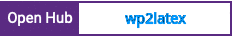 Open Hub project report for wp2latex