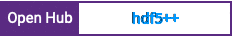 Open Hub project report for hdf5++