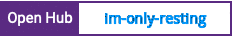 Open Hub project report for im-only-resting
