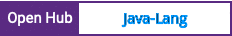 Open Hub project report for Java-Lang