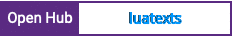 Open Hub project report for luatexts