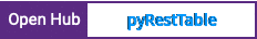 Open Hub project report for pyRestTable