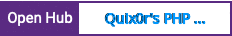 Open Hub project report for Quix0r's PHP Application Framework