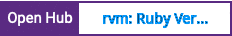 Open Hub project report for rvm: Ruby Version Manager