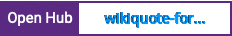 Open Hub project report for wikiquote-fortune
